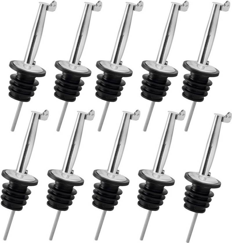 Layba Flaschenausgießer Ausgießer Spirituosen Dosierer aus Edelstahl mit Verschlusskappe, Set, 0-St., 10 Edelstahl/Korken Flaschenausgießer Layba Flaschenausgießer Ausgießer Spirituosen Dosierer aus Edelstahl mit Verschlusskappe, Set, 0-St., 10 Edelstahl/Korken Flaschenausgießer von Layba