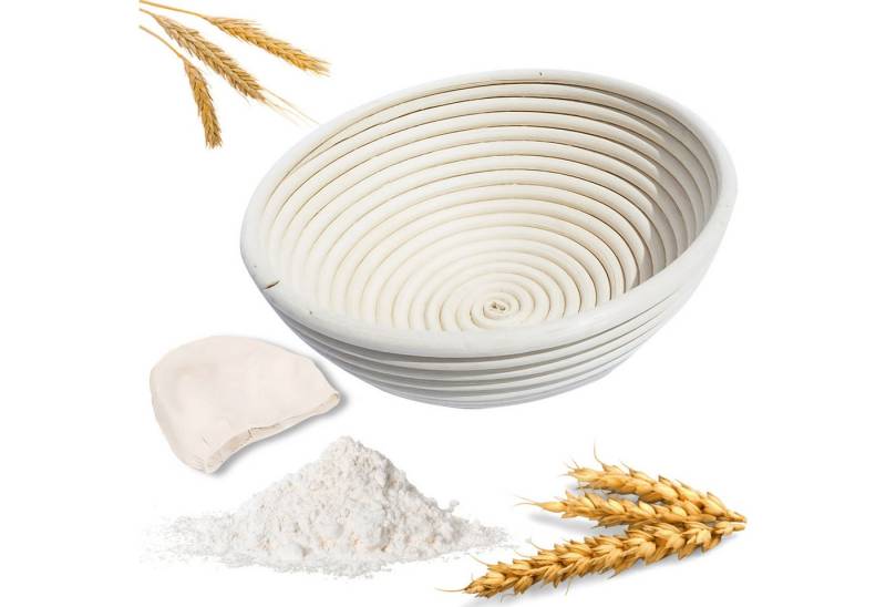 Layba Gärkorb Rattan Gärkorb für Sauerteig Hefeteig Teiggare Korb mit Leinenhaube Layba Gärkorb Rattan Gärkorb für Sauerteig Hefeteig Teiggare Korb mit Leinenhaube von Layba