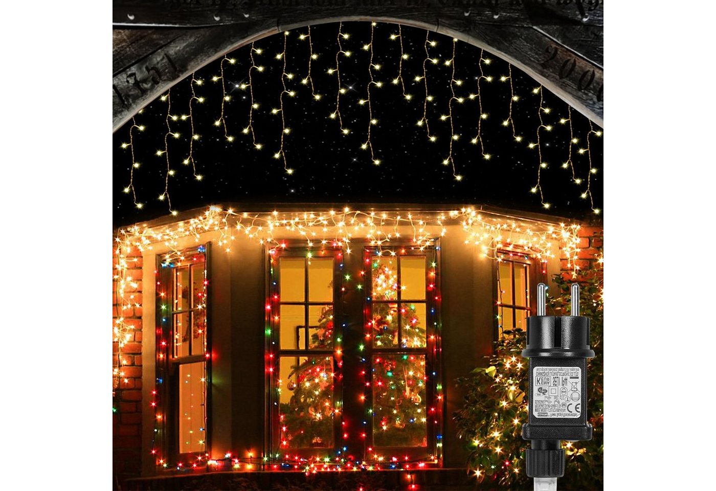 Laybasic LED-Lichtervorhang LED Lichterketten Vorhang, Eisregen Lichterkette Lichtervorhang Laybasic LED-Lichtervorhang LED Lichterketten Vorhang, Eisregen Lichterkette Lichtervorhang von Laybasic