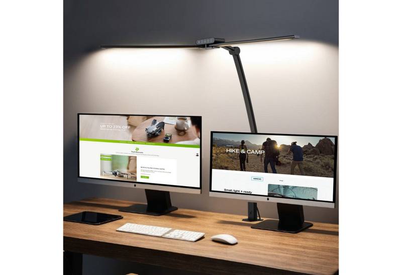Laybasic LED Schreibtischlampe LED Schreibtischlampe 24W 3000-6000K 10 Helligkeit Tischlampe 1500 lm, für Homeoffice, Büro von Laybasic