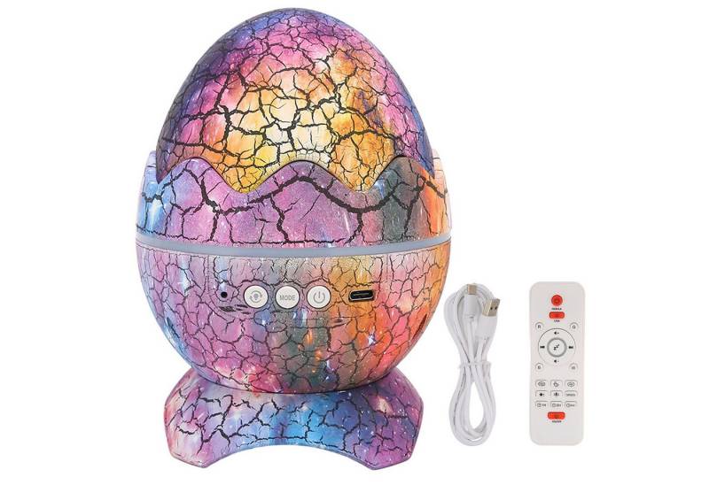 Laybasic Nachtlicht Galaxie Projektor Sternenhimmel Dinosaurier-Ei-Form Starprojector, 14 Farben Weißes Rauschen Fernbedienung für Kinder Erwachsene von Laybasic