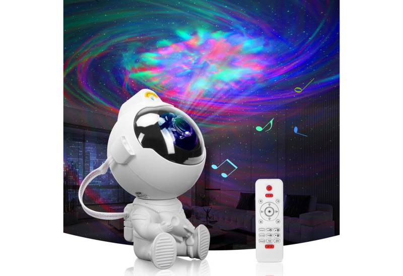 Laybasic Nachtlicht Galaxy Astronaut Rakete Projector,14 Beleuchtungsmodus Sternenhimmel, mit Timer,Fernbedienung Für Schlafzimmer Kinder Erwachsene von Laybasic