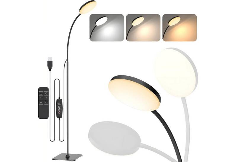 Laybasic Stehlampe 3000-6000K Standleuchte 3 Helligkeit für Wohnzimmer Schlafzimmer Büro, Dimmbar mit Fernbedienung Stehlampe von Laybasic