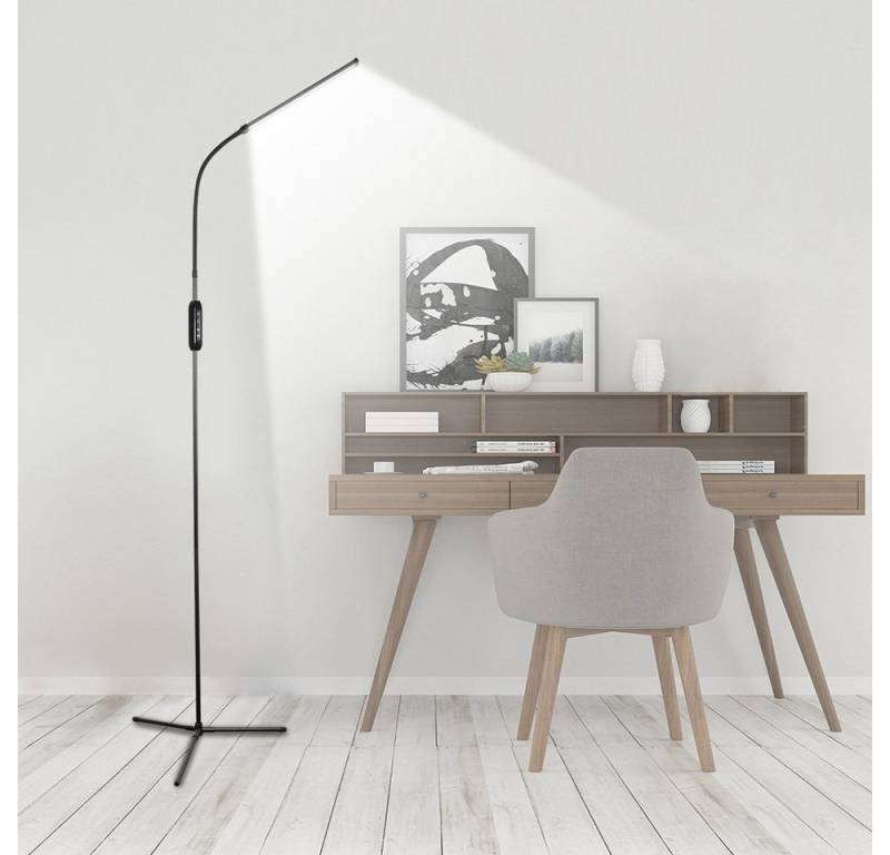 Laybasic Stehlampe LED Stehlampe Dimmbar 6 Helligkeit 2800-6500K Mit Fernbedienung 12W, für Schlafzimmer Wohnzimmerlampe von Laybasic