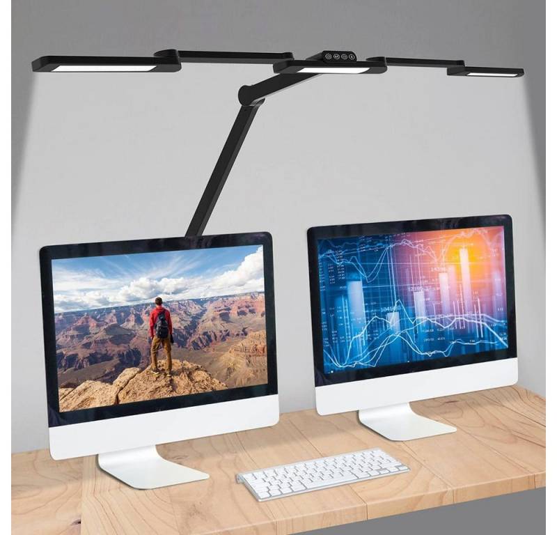 Laybasic Tischleuchte Schreibtischlampe LED Dimmbar 5 Farbtemperatur 24W Touch Tischlampe, 1300 Lumen für Architekenden Heimbüro von Laybasic