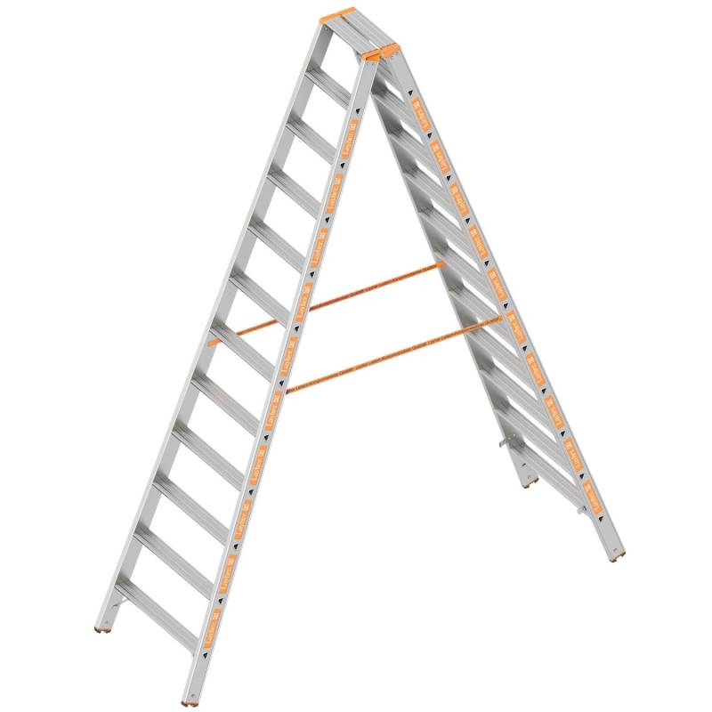 Layher Topic 1043 Stufenstehleiter 2x12 Stufen von Layher