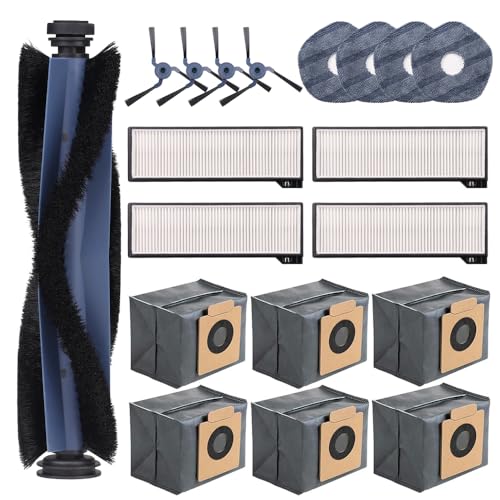 19 Stück Zubehör für X10 Pro Zubehörset für eufy X10 Pro Omni Saugroboter,1 Hauptbürste, 4 Seitenbürsten, 4 HEPA-Filter,4 Wischtücher und 6 Staubbeutel,Ersatzteile Zubehör für eufy X10 Pro Omni 19 Stück Zubehör für X10 Pro Zubehörset für eufy X10 Pro Omni Saugroboter,1 Hauptbürste, 4 Seitenbürsten, 4 HEPA-Filter,4 Wischtücher und 6 Staubbeutel,Ersatzteile Zubehör für eufy X10 Pro Omni von Laymi