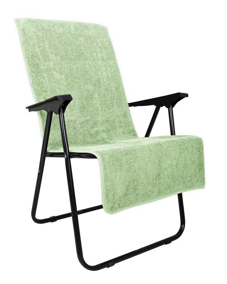 Laynenburg Handtuch 2er-Set Frottee Schonbezug Gartenstuhl 100% Baumwolle mint, Baumwolle (2-St), Handtuch-Bezug Hochlehner - Stuhl-Bezug mit Umschlag für Campingstuhl von Laynenburg