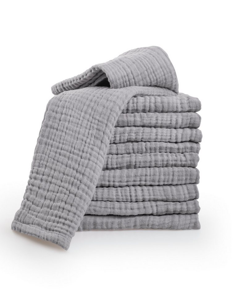Laynenburg Spucktuch Baby 10er-Set in 30x50cm aus extra weichem Musselin - 100% Baumwolle, Musselin-tücher als Mulltücher, Mullwindeln oder Stoffwindeln von Laynenburg