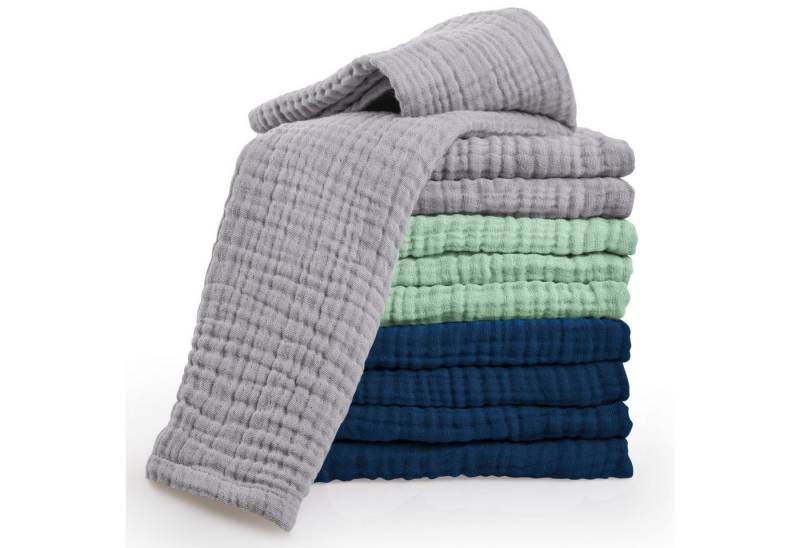 Laynenburg Spucktuch Baby 10er-Set in 30x50cm aus extra weichem Musselin - 100% Baumwolle, Musselin-tücher als Mulltücher, Mullwindeln oder Stoffwindeln von Laynenburg