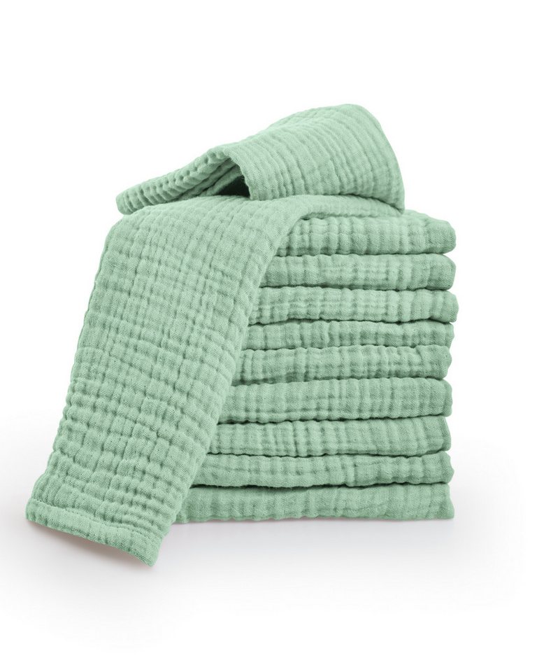 Laynenburg Spucktuch Baby 10er-Set in 30x50cm aus extra weichem Musselin - 100% Baumwolle, Musselin-tücher als Mulltücher, Mullwindeln oder Stoffwindeln von Laynenburg