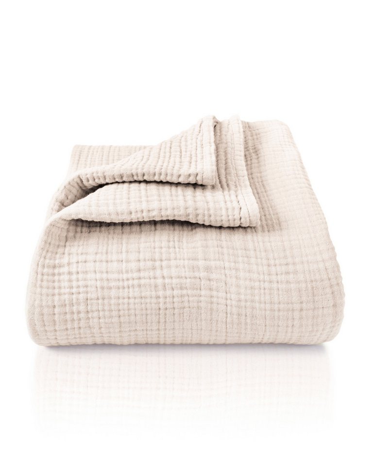 Laynenburg Tagesdecke Musselin aus 100% Baumwolle – Baumwolldecke, Kuscheldecke, Wohndecke als Sommerdecke, Bett-Überwurf, Couch-Überwurf, Sofa-Decke von Laynenburg