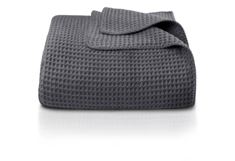 Wohndecke Waffelpique aus Baumwolle – Kuscheldecke Baumwolldecke Sofa Überwurf, Laynenburg, Decke als Sofa-decke, Couchdecke, Wolldecke aus Baumwollmix von Laynenburg