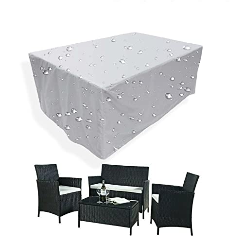 Gartenmöbel Abdeckung 140x80x70cm Silber grau Rechteckig Gartenmöbel Schwerlast 420D Oxford Schutzhülle Schnallen und Spannkordel für alle Jahreszeiten Wasserdicht nti-UV Schutzhülle Gartenmöbel Abdeckung 140x80x70cm Silber grau Rechteckig Gartenmöbel Schwerlast 420D Oxford Schutzhülle Schnallen und Spannkordel für alle Jahreszeiten Wasserdicht nti-UV Schutzhülle von Layoomiety