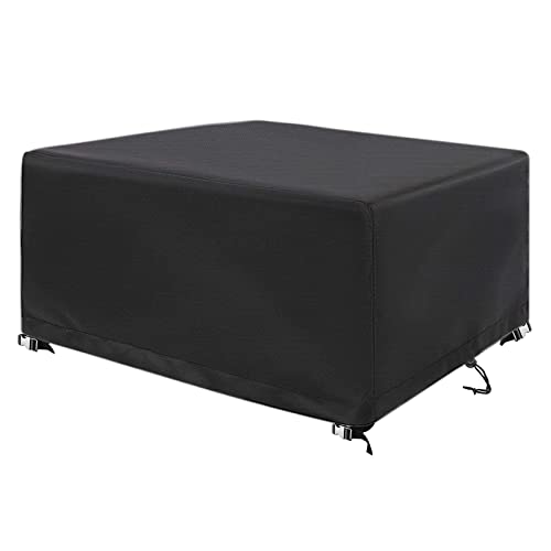 Gartenmöbel Abdeckung 190x160x75cm Schwarz Rechteckig Gartenmöbel Schwerlast 420D Oxford Schutzhülle Schnallen und Spannkordel für alle Jahreszeiten Wasserdicht nti-UV Schutzhülle von Layoomiety