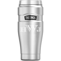 Gravierte Thermoskanne Stainless King 16 Unzen Reisebecher Auslaufsicher - Isolierte Kaffeetasse Personalisierte Kaffee-Reisebecher von LazerDesigns