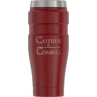 Graviertes Koffein Kommt Abschluss Design Thermos Edelstahl König 16 Unzen Reisebecher - Geschenk College -High School von LazerDesigns