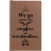 Personalisiertes Lagerfeuer & Marshmallows Journal - Notizbuch 15x20 cm Linierte Seiten Valentinstagsgeschenk Paare Geschenk von LazerDesigns