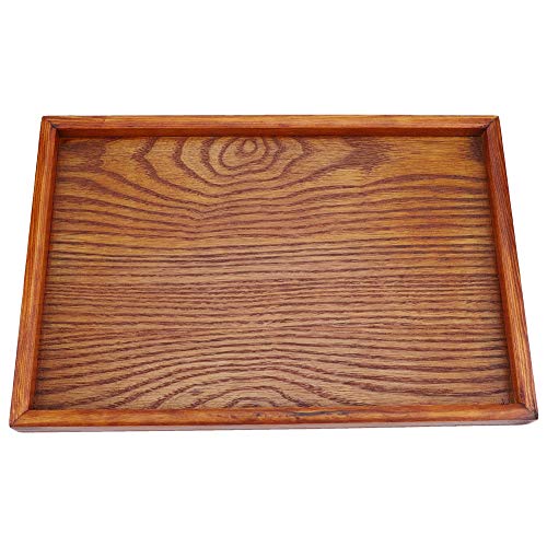 Holz Tablett, Rechteck Holz Tee Tablett Serviertisch Teller Snacks Frischhaltedose für Hotel zu Hause(30 * 20cm) von Lazmin