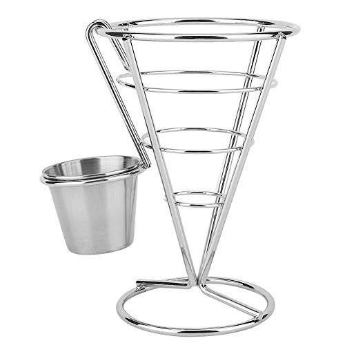 Pommes Frites Halter Ständer, Durable Chip Ständer Halter Snacks Pommes Frites Display Rack Pommes Frites Körbe(Einzelne Tasse) von Lazmin