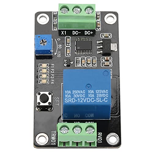 Zeitrelais Selbsthemmung Ein Aus Zeitschalter Super 555 Timer DC 5V/12V/24V mit Verzögerung EIN, Verzögerung AUS, Selbsthemmung und Auslöseverzögerungsfunktion(DC12V) von Lazmin