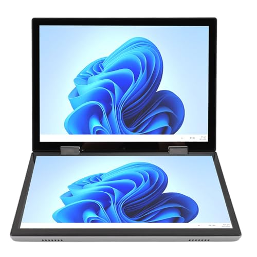 Lazmin112 10,5-Zoll-Dual-Screen-Touch-Laptop, 4K HD 16 GB DDR5, 1 TB M.2 SSD, BT 5.2, 2 MP Kamera, Kleiner Touchscreen-Computer für 11 Pro (EU-Stecker 100 V – 240 V) von Lazmin112