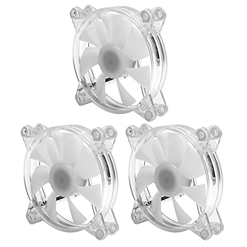 120-mm-Computer-RGB-Lüfter, Großer Windkraft-CPU-Kühler CPU-Kühler mit Cool Light 12V DC 4PIN (Kristalltransparenter runder Rahmen X3) von Lazmin112