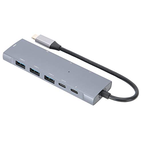 9-in-1-Adapter, Langlebiger Praktischer USB-Adapter mit Anschluss, Spiegel oder Bildschirmverlängerung, Geeignet für Typ-C-Telefone und Computer von Lazmin112