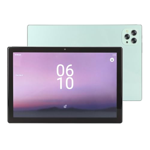 Lazmin112 10,1-Zoll-Tablet,13 4G LTE, 2560 X 1600, 16 GB RAM, 1 TB ROM, 13 MP 16 MP Kamera, Unterstützt Multitasking, 8000 MAh Akku für MTK6762, 100–240 V (Green) von Lazmin112