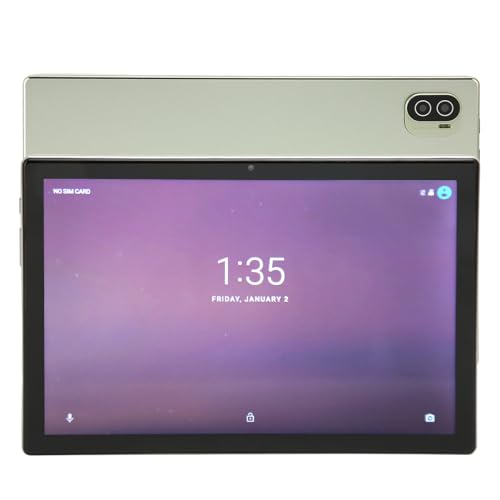 Lazmin112 10,1-Zoll-Tablet12, 8-Core-CPU, 8 GB RAM, 256 GB ROM, 5G WiFi, 7000-mAh-Akku, 4G-Netzwerk-Tablet mit Hülle, Grün, für Studenten, Familien (EU-Stecker) von Lazmin112