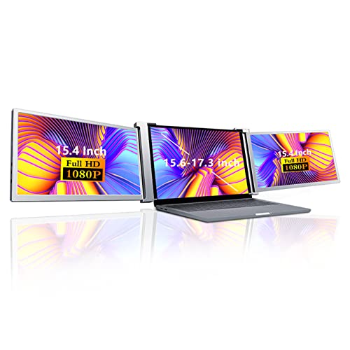 Lazmin112 15,4-Zoll-HD-1080P-IPS-Dual-Screen-Laptop-Bildschirm-Extender für Büroarbeit, Gaming und Design, Tragbar mit Typ-C-Anschlüssen (S20) von Lazmin112