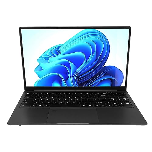 Lazmin112 15,6-Zoll-Laptop mit Celeron-Prozessor N5095, 16 GB RAM, 1920 X 1080 HD-Display, Fingerabdruck-Entsperrung, 10 11, Multifunktion (16 GB + 512 GB EU-Stecker) von Lazmin112