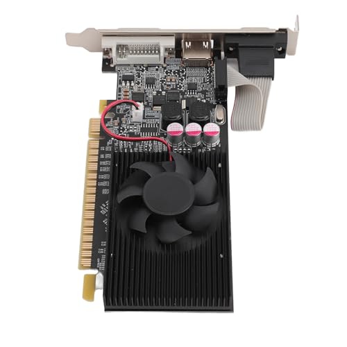 Lazmin112 2 GB DDR3 64-Bit-Grafikkarte, Desktop-Computer-Gaming-Grafikkarte mit Unabhängigem Lüfter, Plug-and-Play, HD-Multimedia-Schnittstelle, für 10 11 7 8 von Lazmin112