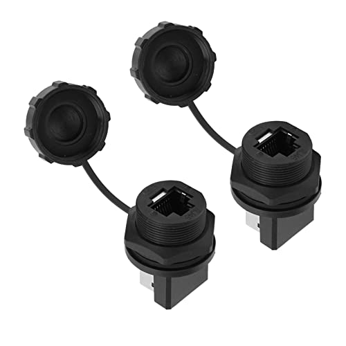 Lazmin112 2 Stück RJ45 180 WASSERDICHTER RJ45-STECKER FUR DEN AUZENTENBEREICH, EINFACHE-IMPLATION, Schutzart IP67 von Lazmin112