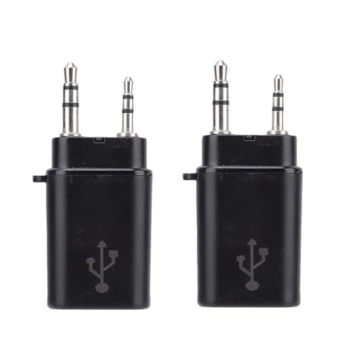 Lazmin112 2PCS Radio Wireless Programmer Adapter, 2 Pins K Kopf zu USB C, für GMRS-V2, Th-F6, TK-2000/3000-Serie, TC286, RT-29, für OS X, Linux Laptop PC von Lazmin112