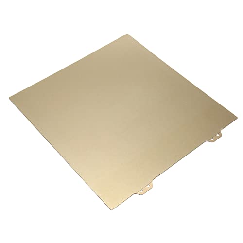 Lazmin112 3D-Drucker-Bauplatte, 10 X 9,6 Zoll, Doppelseitige Beschichtung, Hitzebeständig, Goldene PEI-Stahlplatte, Heißbett-Stahlplatte, für CR 6 SE (Stahlplatte) von Lazmin112