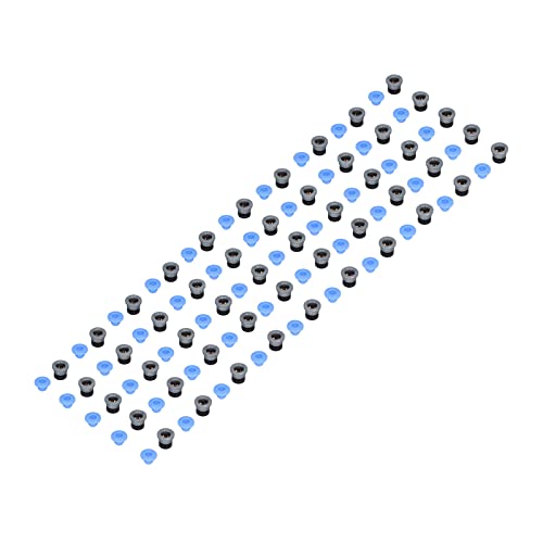 Lazmin112 50 Pneumatische Ventilanschlussköpfe MIT Blauen Kappen, Einfach Zu Installieren für -Extruder, Hitzebestämdig und Vers-Verseißfest, 3D-DRUCKERZUBEHER MIT STABILER STRUTTUR STRUCKTUR von Lazmin112