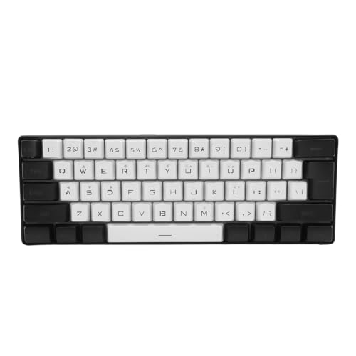 Lazmin112 61 Tasten RGB-Gaming-Tastatur mit Hintergrundbeleuchtung, Ergonomische Kompakte Kabelgebundene Tastatur mit Schwebenden ABS-Tastenkappen für Desktop-Laptop, Plug-and-Play, für von Lazmin112