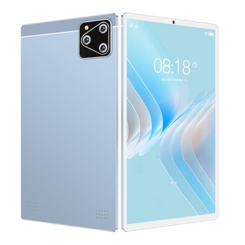 Lazmin112 Android 14 Tablet, 10 Zoll Tablet mit 6 GB RAM 128 GB ROM, MT6735 Octa Core CPU, 8 MP 20 MP Dual-Kamera, 8000 MAh Akku Tablet für Android 14 (Blue) von Lazmin112
