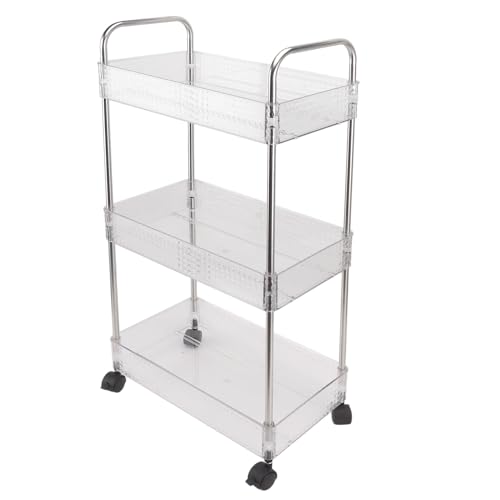 Lazmin112 Badezimmerspeicher Rack Mobile 3 -Tier -Regale für den Heim. Maximieren Sie den Lagerraum PET, 201 Edelstahl (L) von Lazmin112