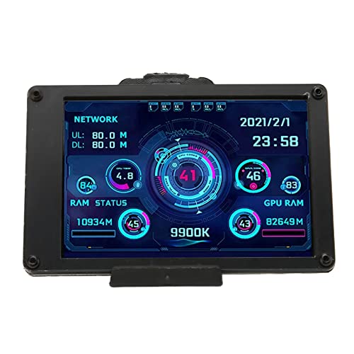 Lazmin112 Computer-Temperaturmonitor, 3,5-Zoll-IPS-USB-Bildschirm, CPU-GPU-RAM-Temperaturdatenmonitor, PC-Sensor-Panel-Display mit 4-poligem Mainboard-Kabel Lazmin112 Computer-Temperaturmonitor, 3,5-Zoll-IPS-USB-Bildschirm, CPU-GPU-RAM-Temperaturdatenmonitor, PC-Sensor-Panel-Display mit 4-poligem Mainboard-Kabel von Lazmin112