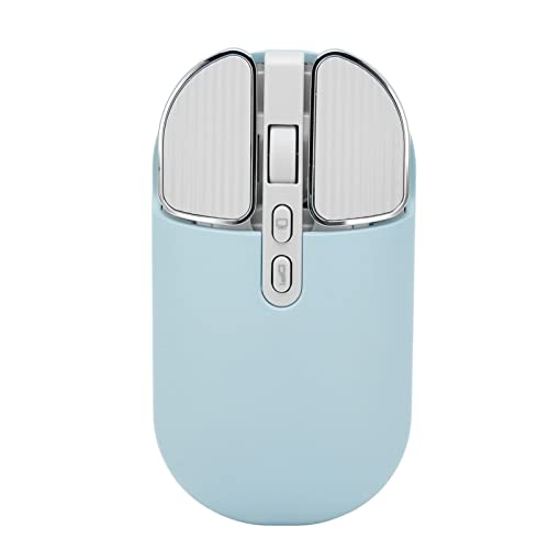 Lazmin112 Drahtlose Maus, BT5.1 2,4 GHz Dual-Mode-Mäuse, Silent Click 800 1600 2400 Einstellbare DPI 500 MAh Akku Büromaus, für Win OS X Android IOS, für Mädchen Jungen (Blau) von Lazmin112