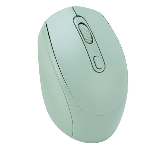 Lazmin112 Drahtlose Maus, Leise Und Geräuscharm, 800/1200/1600 DPI, Automatischer Ruhemodus, Ergonomisches Design, 2,4 Ghz Und Bluetooth, Macaron-Farben, Wiederaufladbare Gaming-Maus (Green) von Lazmin112