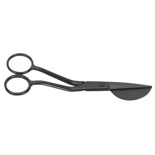 Lazmin112 Entenbillschere, Duckbill Applique Schere Plastikgriff 6 Zoll Ergonomisch Zum Schneiden von Kleidung für Stickereien (BLACK) von Lazmin112