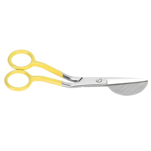 Lazmin112 Entenbillschere, Duckbill Applique Schere Plastikgriff 6 Zoll Ergonomisch Zum Schneiden von Kleidung für Stickereien (YELLOW) von Lazmin112