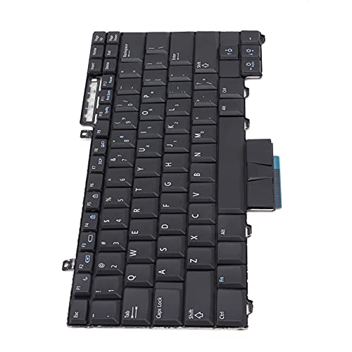 Lazmin112 Ersatztastatur, ABS+Aluminium Durable Computer Tastatur Ersatz, Passend E6400/E6410/M4400/M2400/E6500 (Schwarz) von Lazmin112