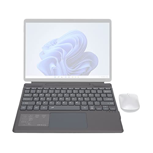 Lazmin112 Für Surface Pro 8-Tastatur, Kabellose Bluetooth-Tastatur mit 7-Farbiger Hintergrundbeleuchtung und Touchpad, Magnetisch Abnehmbare Laptop-Tastatur mit Stifthalter, Für Surface von Lazmin112