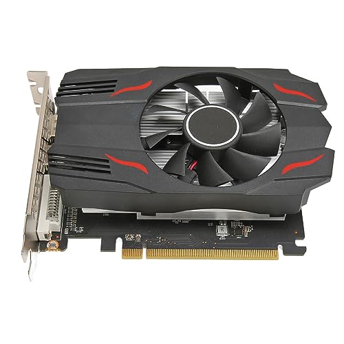 Lazmin112 Gaming-Grafikkarte, 4 GB GDDR5 128 Bit, 1183 MHz GPU, 6000 MHz Speichertakt, 3 Ausgangsschnittstelle, Einfache Installation, Leiser Lüfter, Ideal für 3D-CAD- und CAM-Arbeiten von Lazmin112