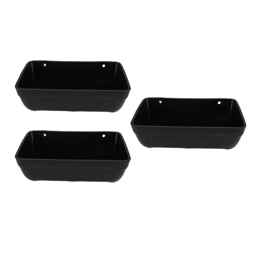 Lazmin112 Hängende Geflügelfutterläder mit Großer Kapazität Platzsparender Hühnchen -Trog für den Innengebrauch Im Freien Im Freien Außenbereich (Black) von Lazmin112