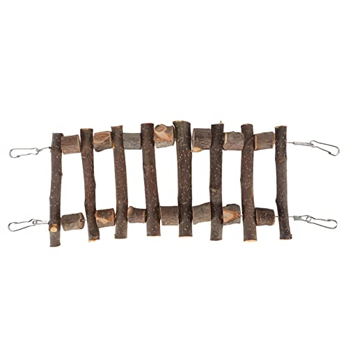 Lazmin112 Holzleiterbrücke für Papagei Chinchilla, Langlebiges Kletternschwungspielzeug für Hamster, Vogelweichleiter (30cm) von Lazmin112